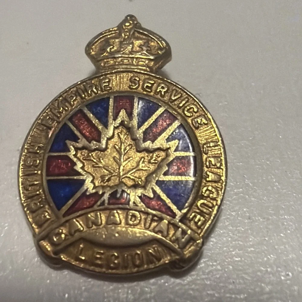 Vintage British Empire Service League CANADIAN LEGION Lapel Pin